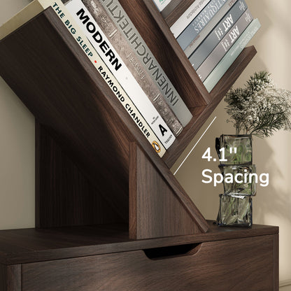 Yowos Vertical Tree Shaped Bookcase with Storage Cabinet