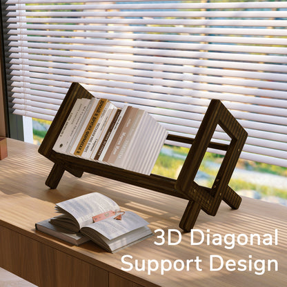 Yowos Tabletop Tilted CD Rack Bookshelf Display Rack