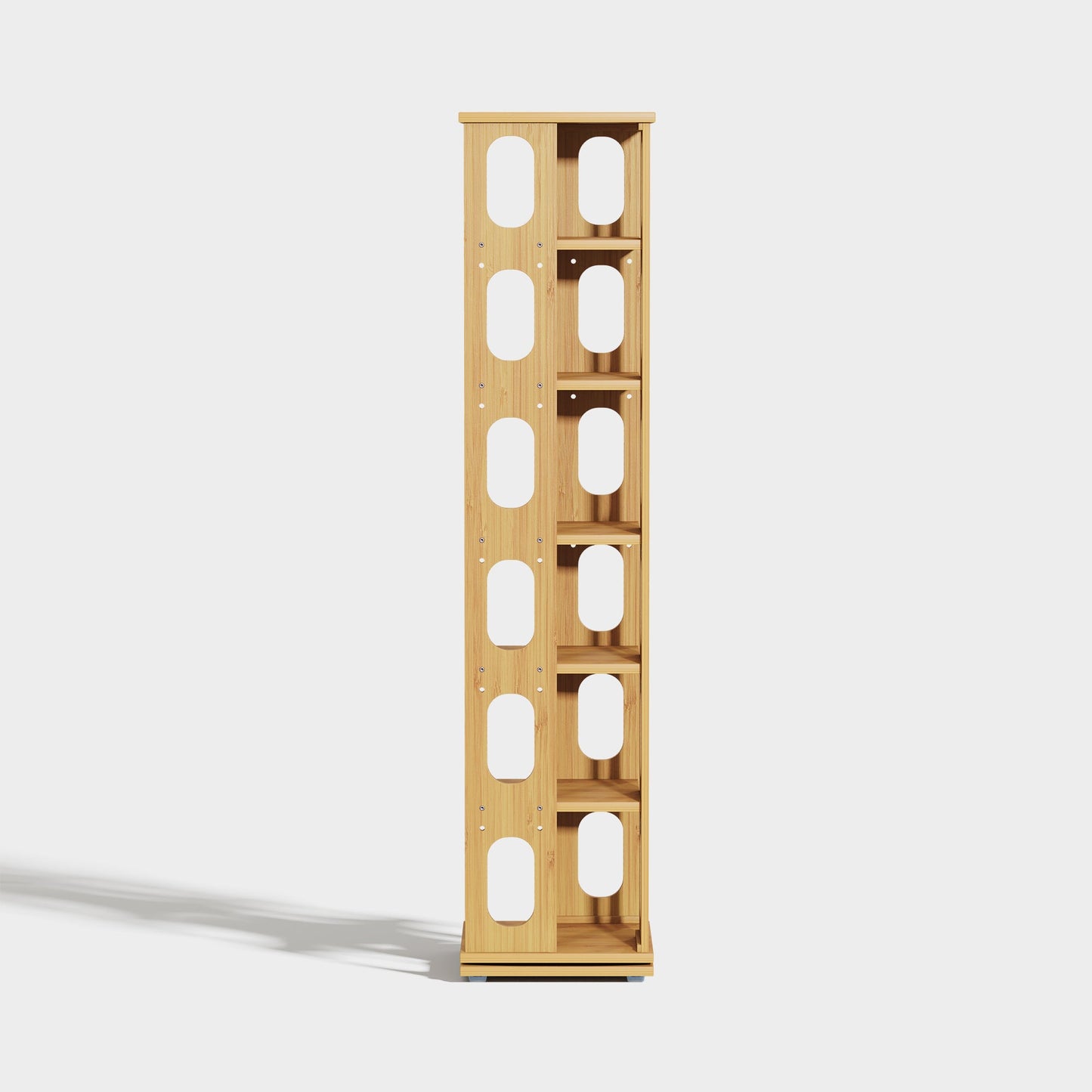 Yowos 360 Degree Rotating Bookshelf Large Capacity Bedroom