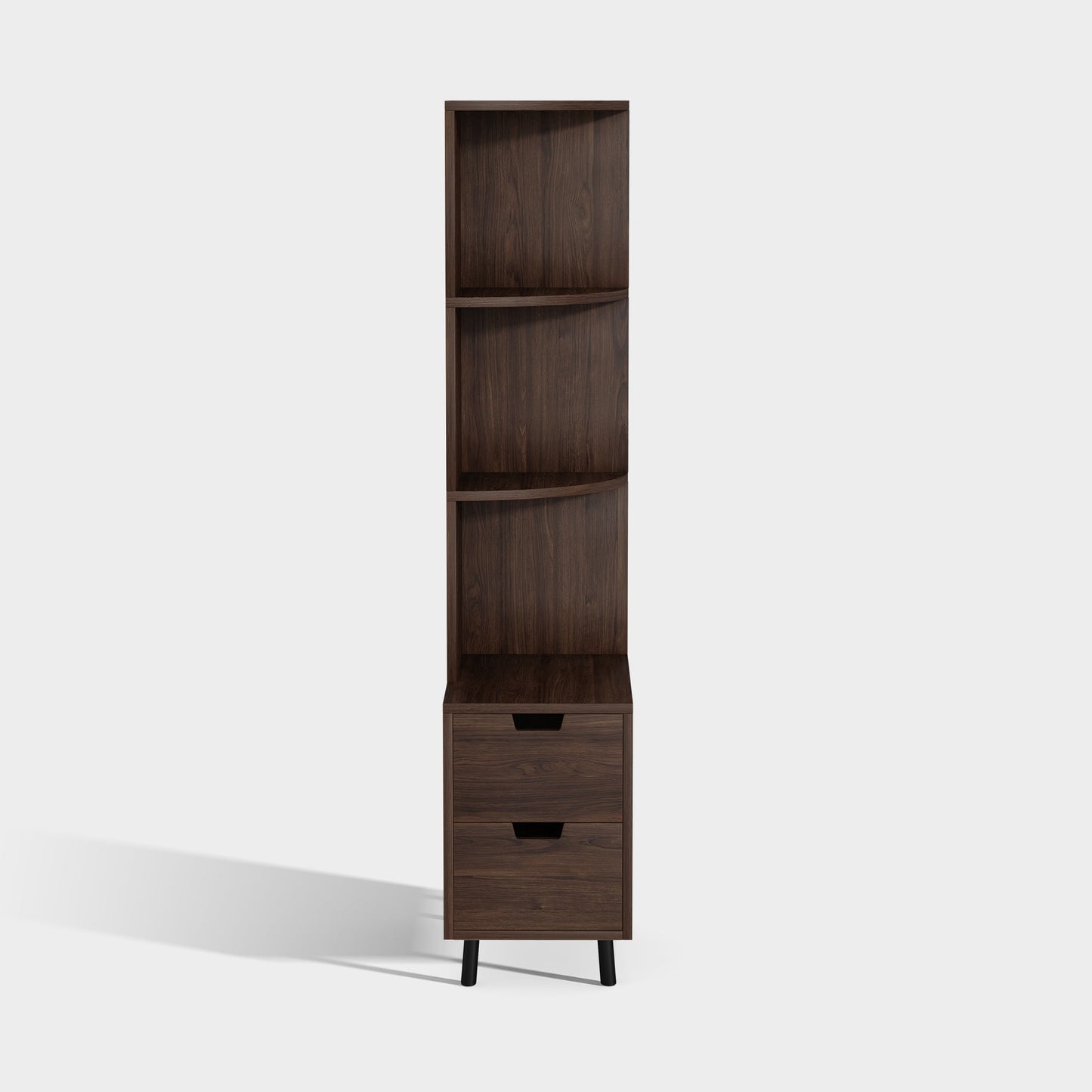 Yowos Tall Bedside Table Bookshelf with Drawers