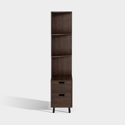 Yowos Tall Bedside Table Bookshelf with Drawers