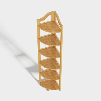 Yowos Corner Bookcase Multipurpose Storage Shelf