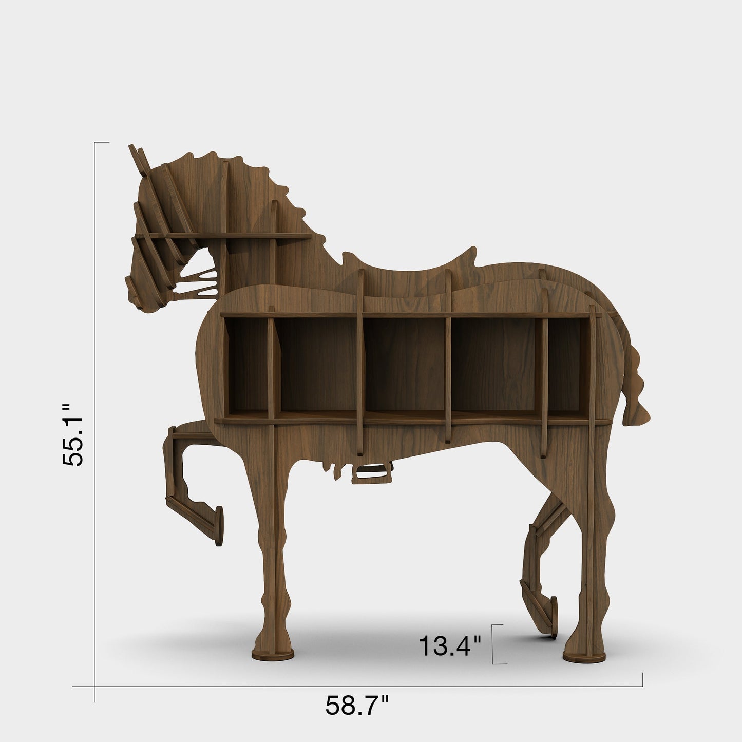 Yowos Horse Animal Shaped Bookshelf Display Shelf