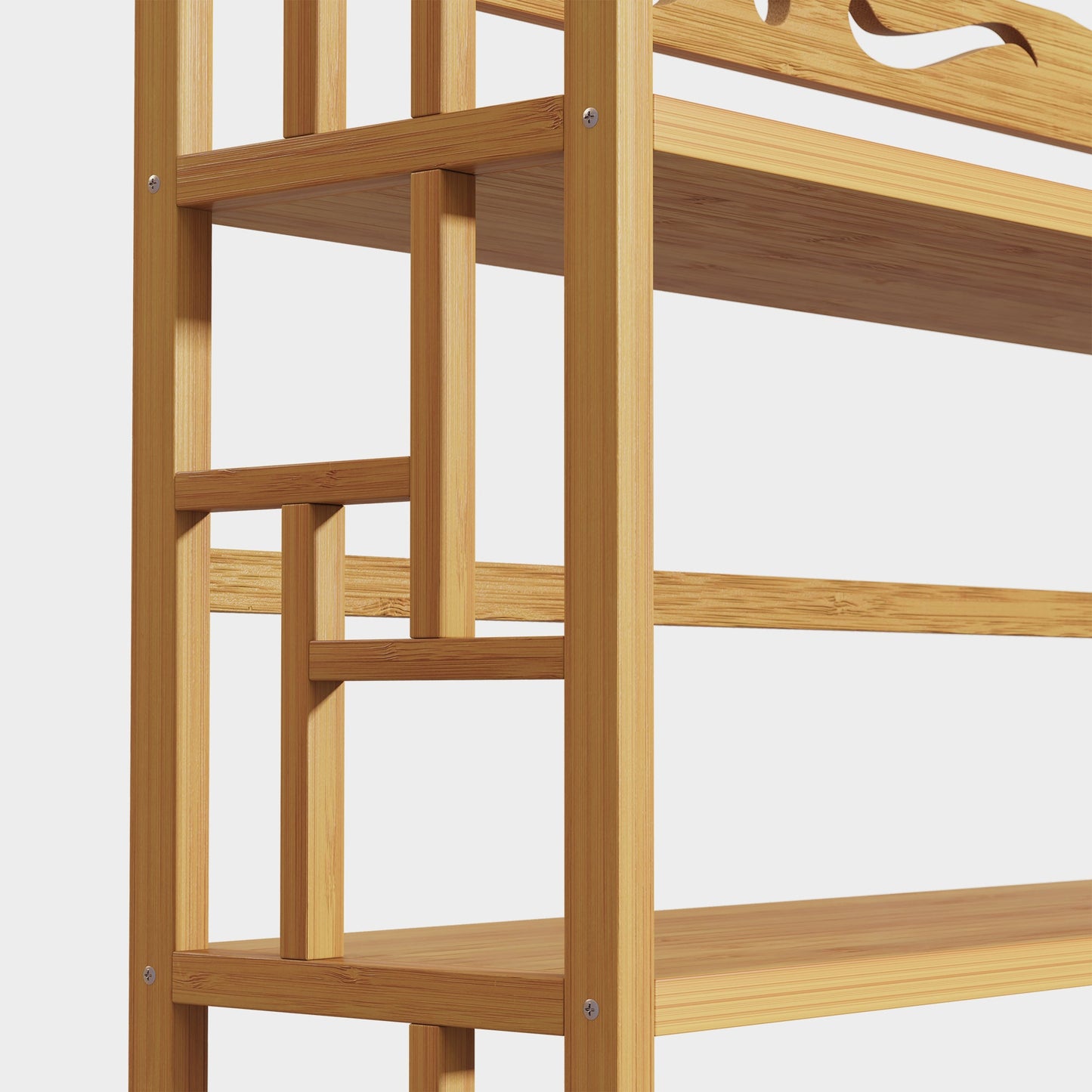 Yowos Multi-Tier Ladder Bookcase Freestanding Kids Bookshelf