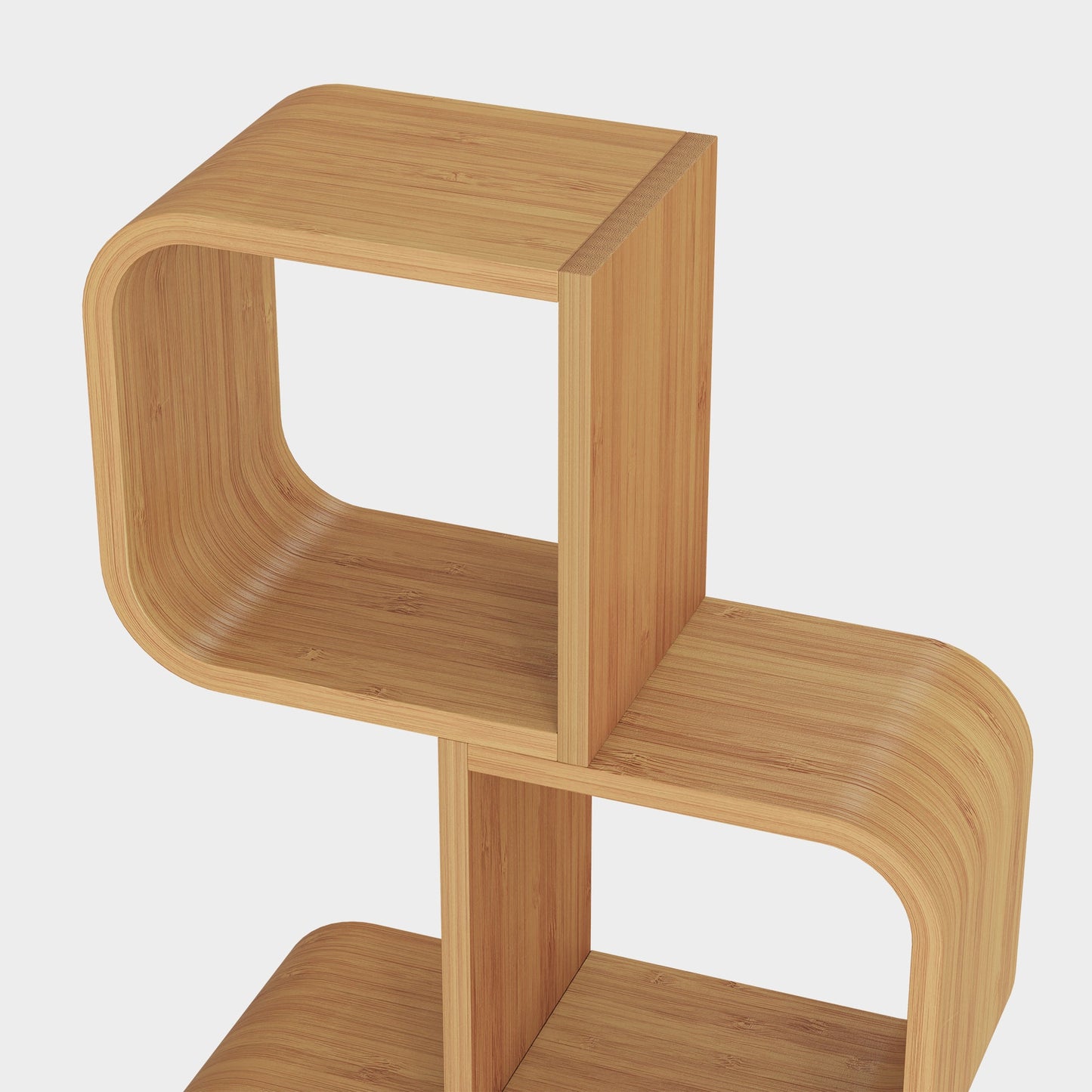 Yowos Multi-layer S-shaped Geometric Bookcase