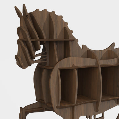 Yowos Horse Animal Shaped Bookshelf Display Shelf