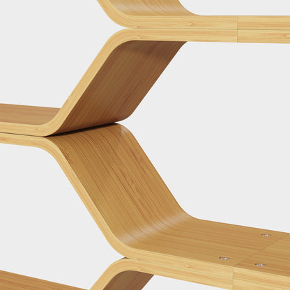 Yowos Honeycomb Grid Bookcase CD Storage Shelf