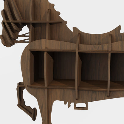Yowos Horse Animal Shaped Bookshelf Display Shelf
