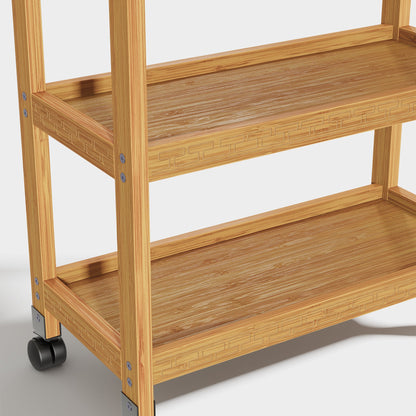 Yowos Side Table with Wheels Organizer Rack