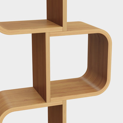 Yowos Multi-layer S-shaped Geometric Bookcase