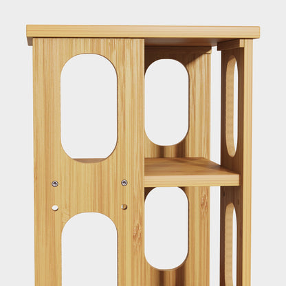Yowos 360 Degree Rotating Bookshelf Large Capacity Bedroom