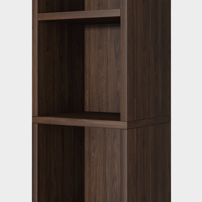 Yowos Wooden Corner Bookshelf Mid Century Narrow Bookcase