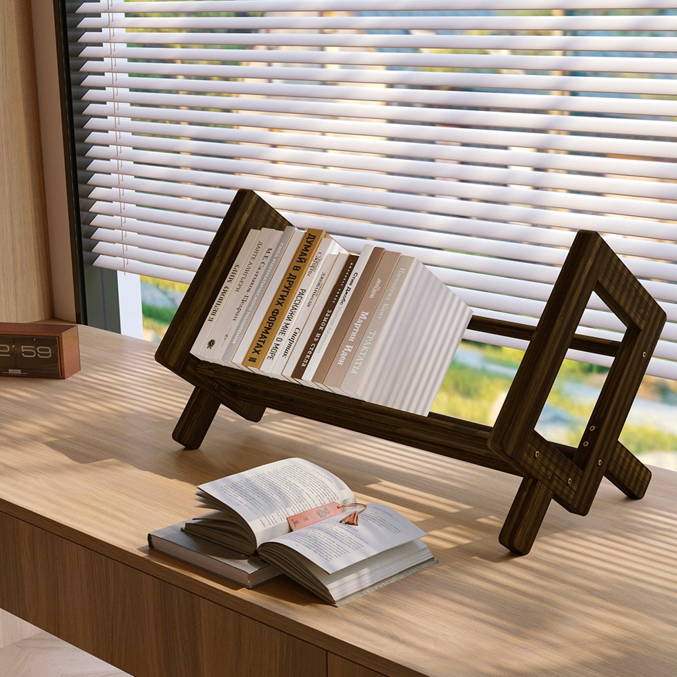 Yowos Tabletop Tilted CD Rack Bookshelf Display Rack