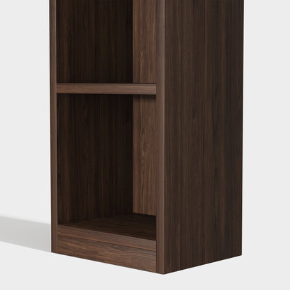 Yowos Wooden Corner Bookshelf Mid Century Narrow Bookcase
