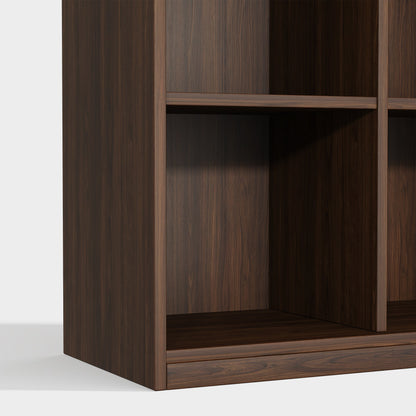 Yowos Wooden Literature Floor Bookcase With Magazine Rack