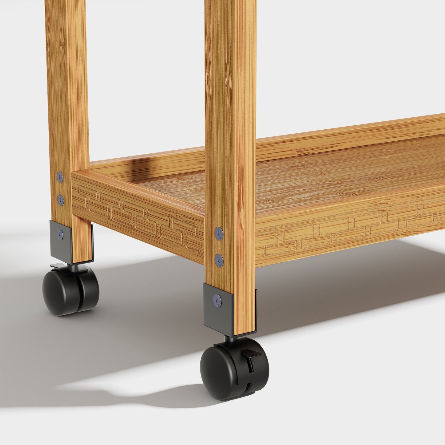 Yowos Side Table with Wheels Organizer Rack
