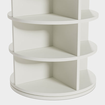 Yowos 360 Rotating Shoe Rack Tower White for Entryway