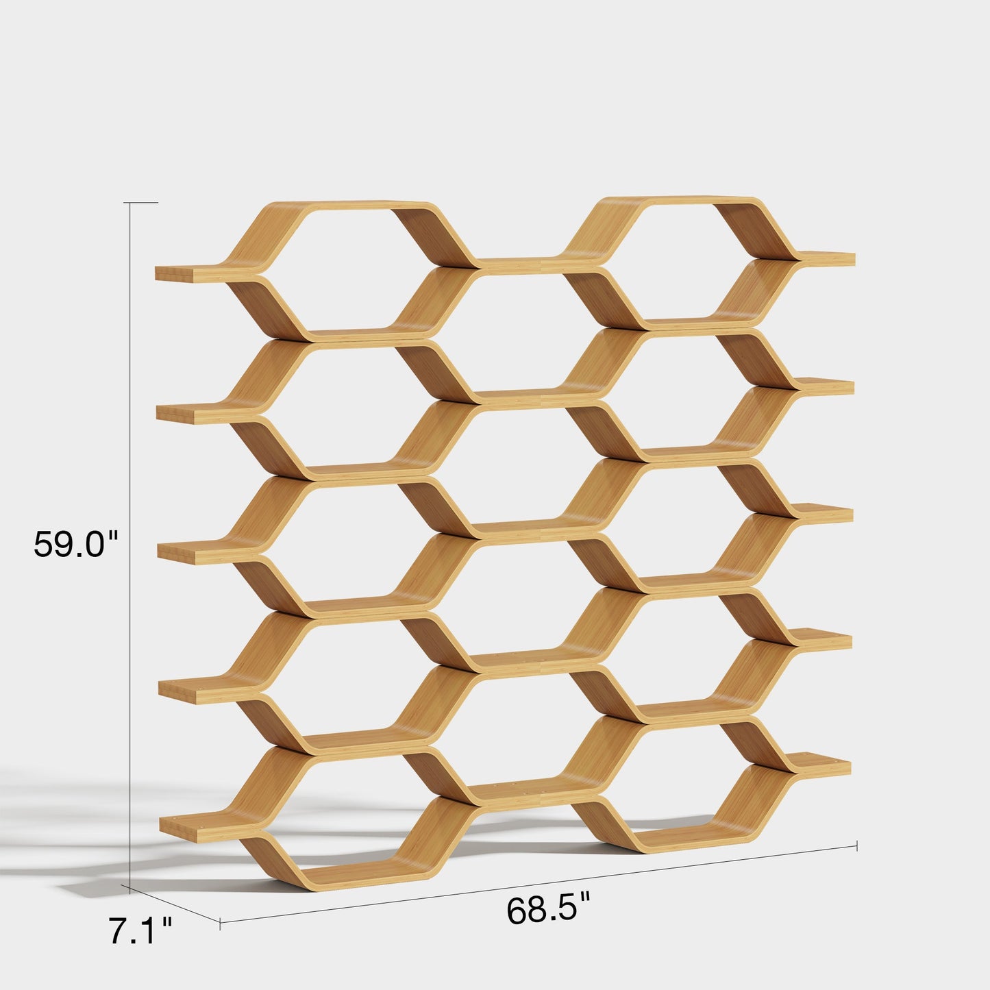 Yowos Honeycomb Grid Bookcase CD Storage Shelf