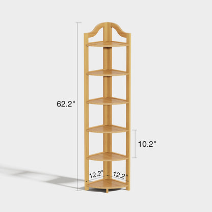 Yowos Corner Bookcase Multipurpose Storage Shelf