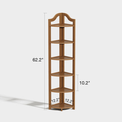 Yowos Corner Bookcase Multipurpose Storage Shelf